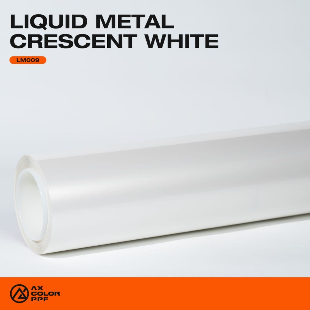 LM009 Color PPF màu Bạc PET Liquid Metal Crescent White